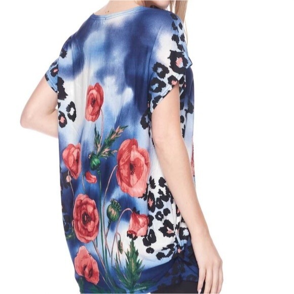 Blue Leopard Flower Rhinestone 2X - Picture 2 of 6